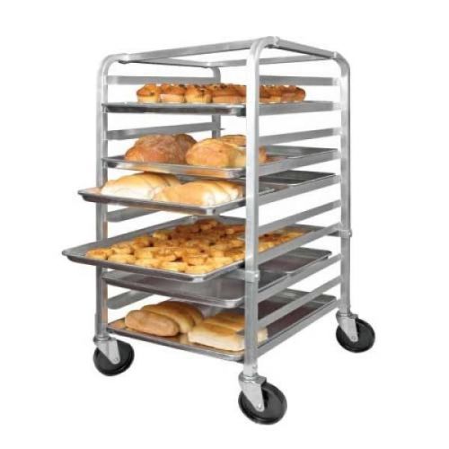 Winco 10-tier heavy duty aluminum sheet pan rack with casters nsf alrk-10 for sale