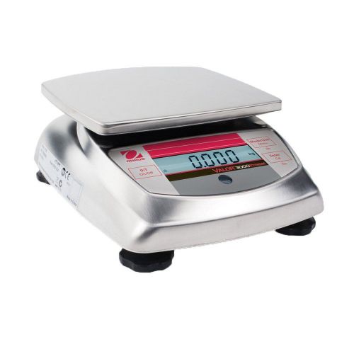 Ohaus valor stainless steel xtreme washdown compact precision scale, 3000g x 1g for sale