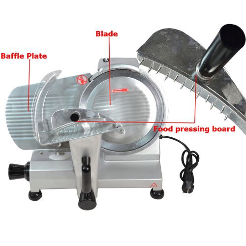 10&#034; MEAT SLICER DELI CUTTER COMMERCIAL CONTROL THICKNESS LESS VIBRATION POPULAR