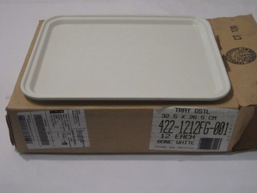 CARLISLE FOOD SERVING TRAYS, BONE WHITE 12.75&#034; x 10.25&#034; (BOX of 12)