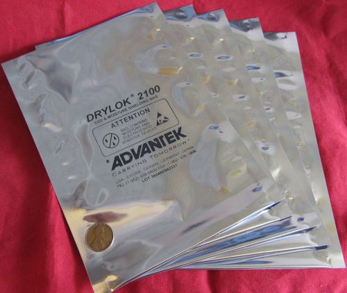 10 pc - Drylok 2100 Antistatic Bags 4.5&#034; x 7.5&#034;, 3.6mil EST &amp; Moisture Shielding