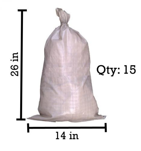 Sandbaggy 15 Beige Empty Sandbags For Sale 14x26 Sandbag Sand Bags Bag Poly