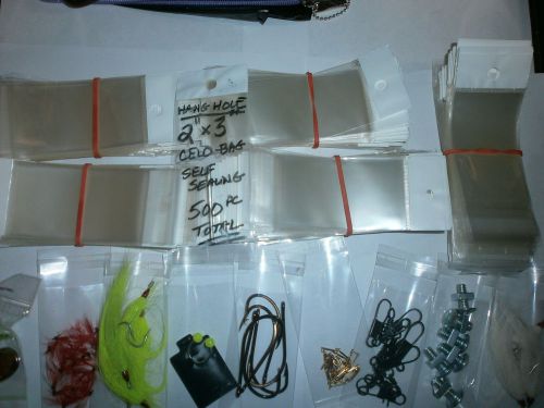 CELO-BAG HANG HOLE GREAT FOR TACKLE,JEWLERY (LOT OF 500)