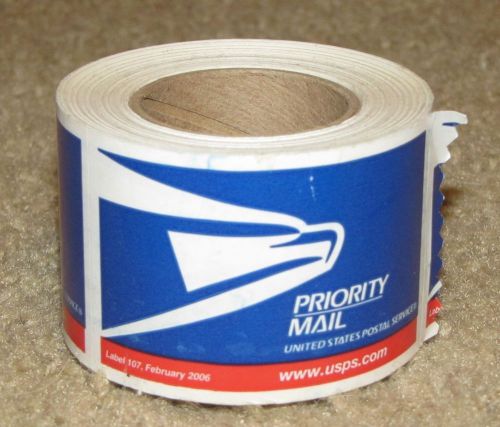 USPS Label 107, old-style blue Priority Mail labels