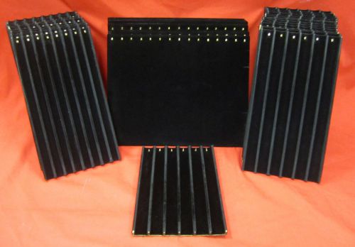 Lot of 30 black felt jewelry necklace display cases and inserts for sale