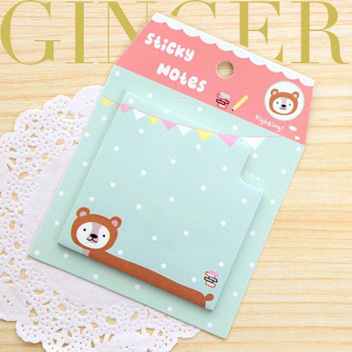 Cute bear funny animal stick post it bookmark point mark memo flag sticky notes for sale