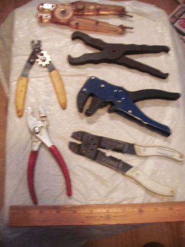 vintage lot 6 electrician insulated tools wire stripper cutters crimpers 1 SEARS
