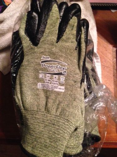 Ansell Cut Resistant PowerFlex Gloves - Size 10 - Model #80-813 -12 Pairs