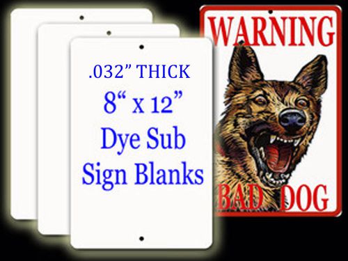10PC Lots .032&#034;x 8&#034;x 12&#034; Gloss UV PLUS! Aluminum Dye Sub Parking Sign Blanks