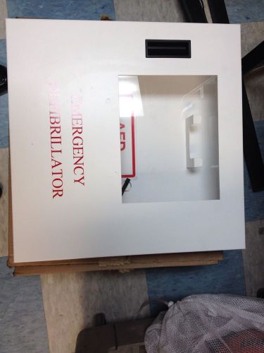Aed wall cabinet with alarm for defibtech lifeline or revive r for sale