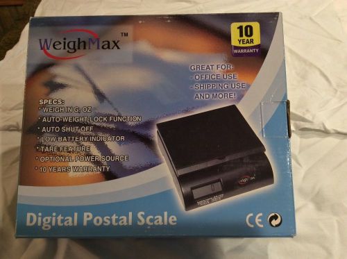 Weighmax Digital Postal Scale, Black (W-2822-35-WHITE)
