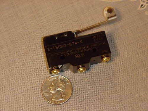 OMRON Z-15GW2-B7-K Snap MicroSwitch, 15A, SPDT, Hinge Roller Lever Style NEW!