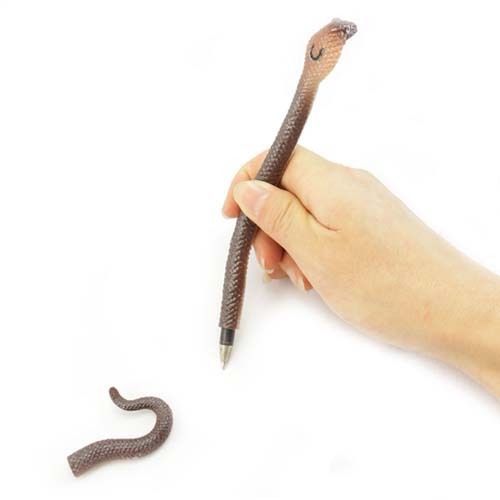 Cute gift flexible twisted waggled snake style ballpoint pen writing for sale