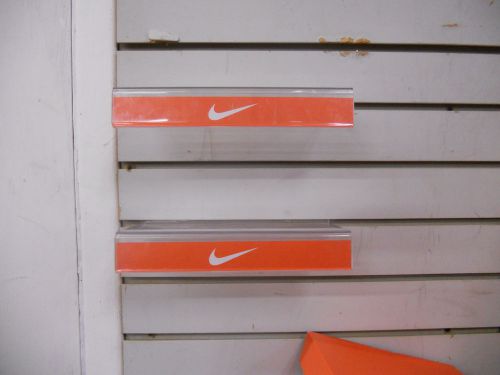 lot of 12 USED Authentic Nike SWOOSH Plastic Shoe Shelf for wall Display