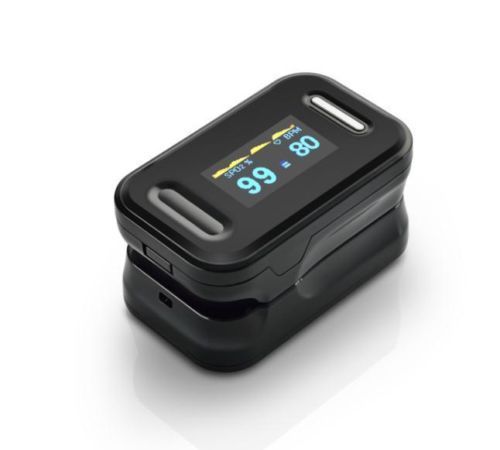 Bid OLED Fingertip oxymeter spo2,PR monitor Blood Oxygen Pulse Oximeter Black