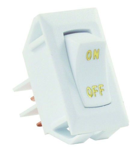 JR Products 12585 White SPST Labeled On/Off Switch
