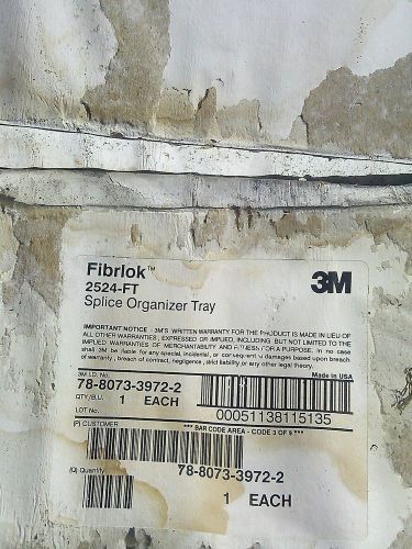 3M Fibrlok 2524-FT Splice Organizer Tray 78-8073-3972-2 NIB