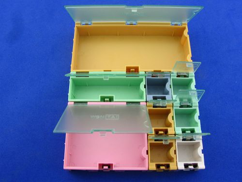 1set SMT SMD Electronic Component Box,Plastic Storage box,total 9pcs for 4 sizes