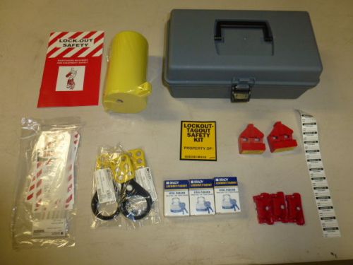 Brady portable lockout tagout kit, electrical lock-out safety manual for sale