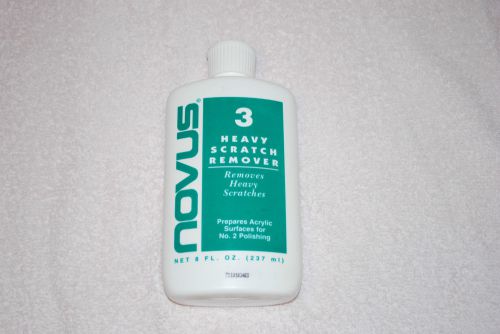 Novus # 3 &#034;heavy duty&#034; plastic scratch  remover polish ( 8 fl. oz. bottle ) for sale