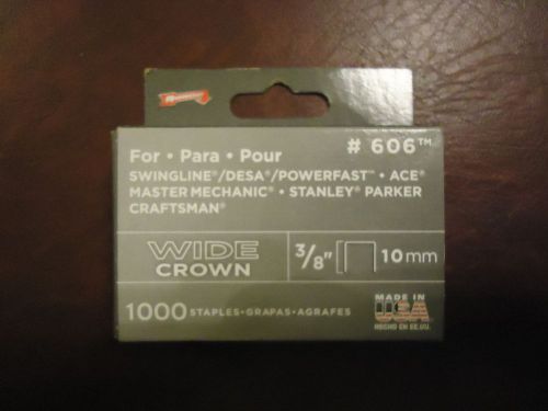 1 Pack of ARROW  Stanley Swingline Craftsman 3/8&#034; 10mm Staples #606 Wide Crown
