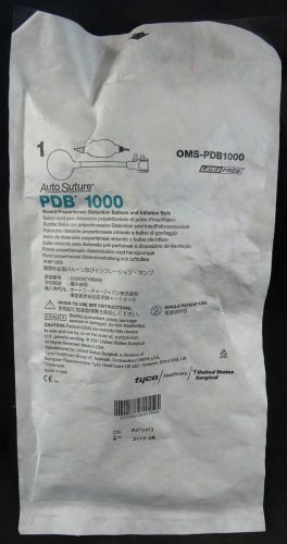 Tyco Round-Preperitoneal Distention Balloon and Inflation Bulb - OMS-PDB10 - NEW