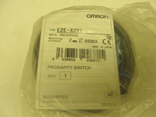 New Omron E2E-X2Y1 Proximity Switch, 2mm, 24-240VAC