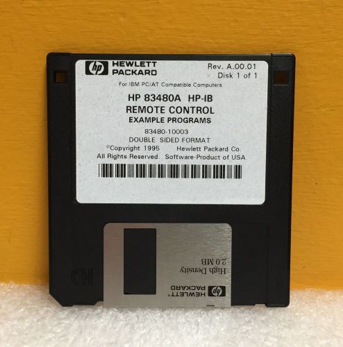 HP 83480-10003 Rev: A.00.01 Disk 1/1 83480A Remote Control Example Programs, New