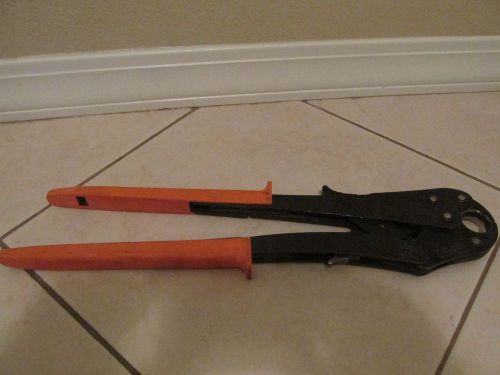 Viega PureFlow 1&#034; Pex Hand  Ratchet Press Crimping Tool - Orange Handle