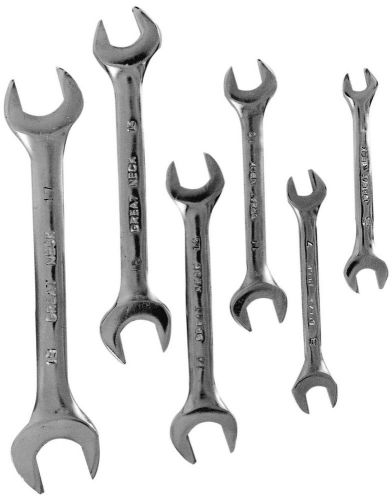 Great neck open end wrenches metric 6 piece set mm66k for sale