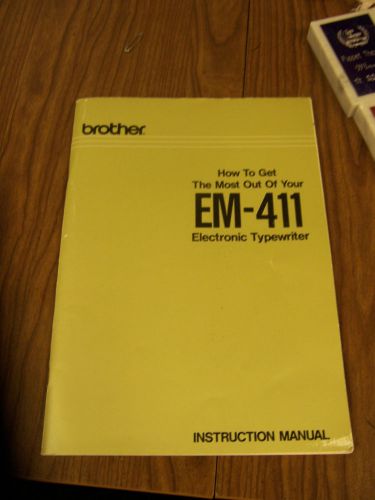 Brother EM 411 Electronic Typewriter Instruction Manual