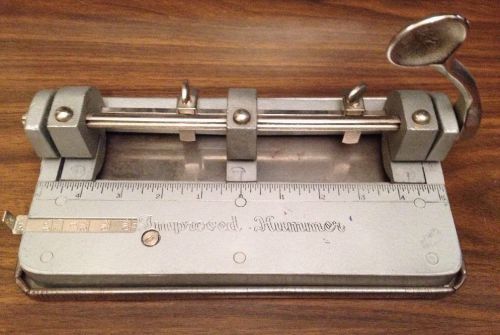 Vintage three hole punch adjustable industrial wilson &amp; jones co made in usa for sale