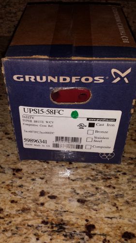 Grundfos UPS15-58FC Hot water circulation pump Cast iron &#034;New&#034;