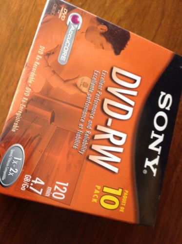 (10x) Sony  1x-2x DVD-RW Media