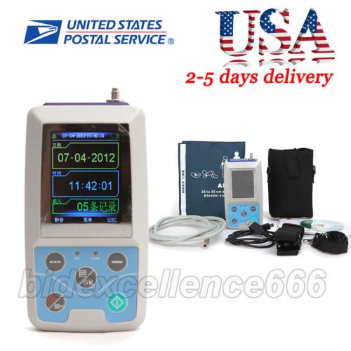 CE 24 hours Ambulatory Blood Pressure Monitor Holter ABPM50 3 Cuffs CONTEC- USA