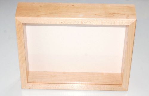 Display Case Wood 11&#034; Box Glass Solid Built Frame Knives/ Coins/ Jewelry/ Pistol