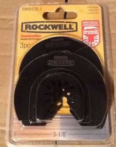 Rockwell RW8928 3-1/8-Inch Sonicrafter HSS Semicircle Saw Blades 3pc