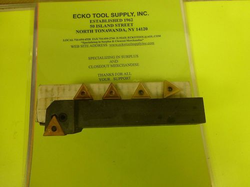 INDEXABLE TOOLHOLDER MTGNR-25 25MM SQ SH TAKES TNMG-43_ W/5 INSERTS NEW $18.00