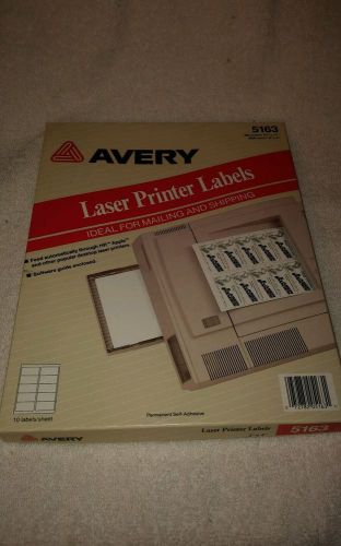 Avery® White Shipping Labels for Laser Printers 5163®, 2&#034; x 4&#034;, 100 sheets1000