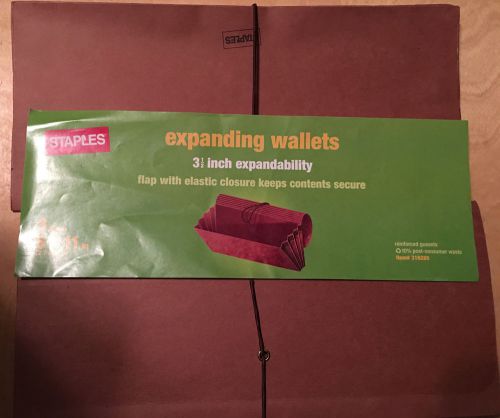 2x 418269 Staples Expanding File Wallets 3 1/2&#034; EXPANSION