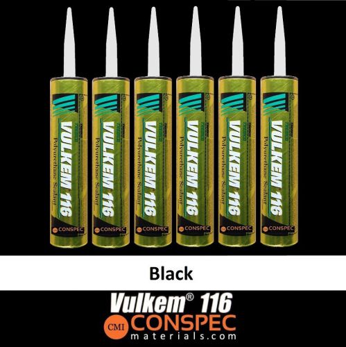 Tremco Vulkem 116 BLACK Polyurethane Sealant - 10.1 oz Cartridge 6 TUBES