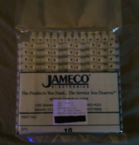 Jameco Electronic Terminal Block 12 Position 10 mm Ul brand new bag of 10
