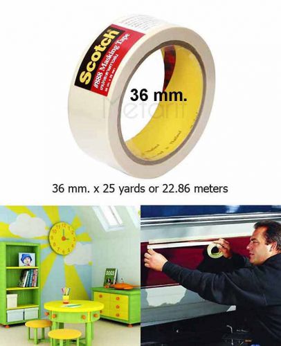 36 mm. SCOTCH MASKING TAPE Painting Spray Car Repair Office Paper Glue Adhesive