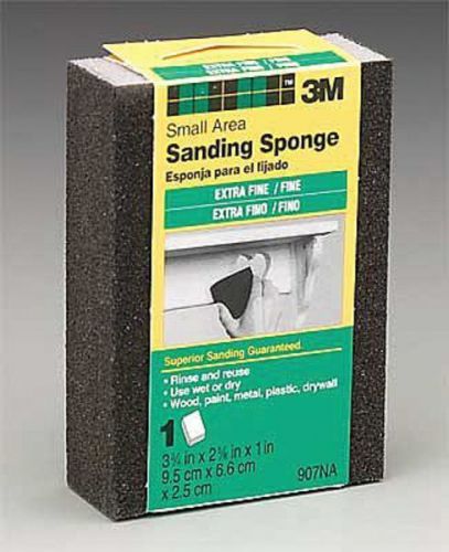 3M (907) Small Area Sanding Sponge, 907NA, 3.75 in x 2.625 in x 1 in