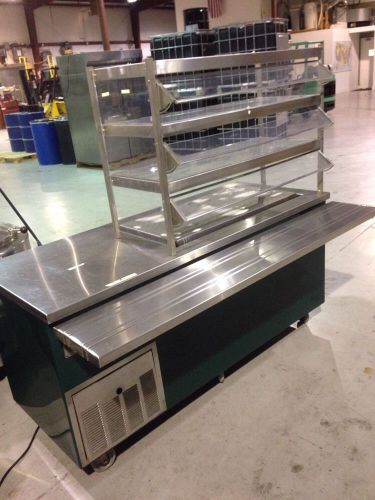 74&#034;commercial refrigerated cafeteria style dessert serving line by colorpoint for sale