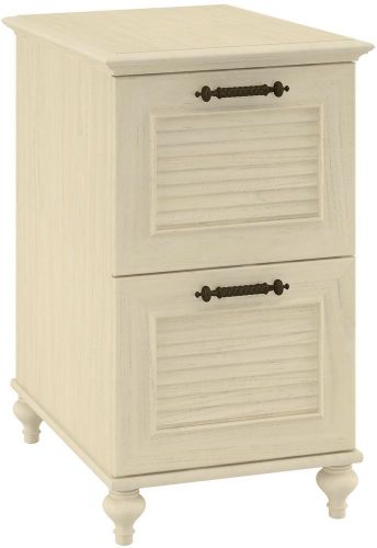 Modern Two-Drawer File Organizer Storage Cabinet Home Office Furniture Off White