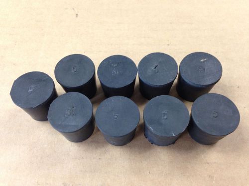 Generic Size 5 Chem Lab Flask Rubber Stoppers Corks Lot of 9