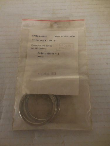 Spirax Sarco 957185-0 Set of Gaskets 1&#034; Fig 14-34 HS &#034;S&#034; NEW IN BAG