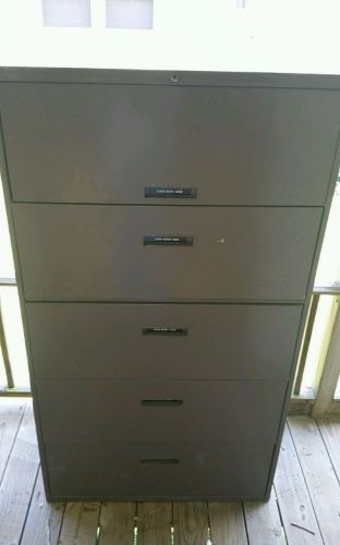Grey Metal Lateral File Cabinet