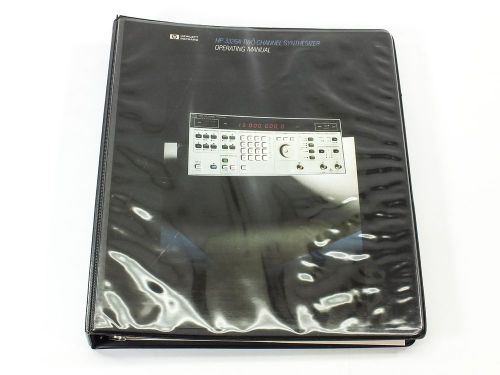 HP Two-Channel Synthesizer Operating Manual (3326A)